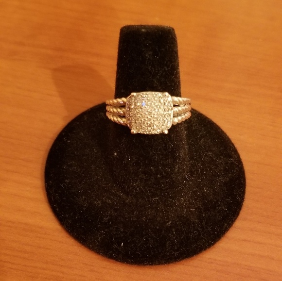 David Yurman Jewelry - David Yurman Petite Wheaton® Ring Diamonds Silver